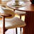 Mid-Century Modern Wood Dining Chairs, Upholstered Cotton Linen Wood Dining Chair Side Chair, Fully Assembled (Set of 2)-14969093-14969090