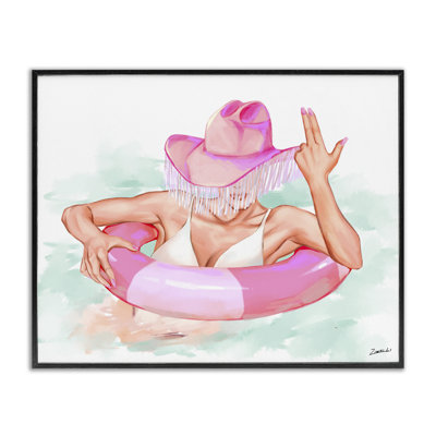 «Woman in Pool Float», estampe numérique par Ziwei Li