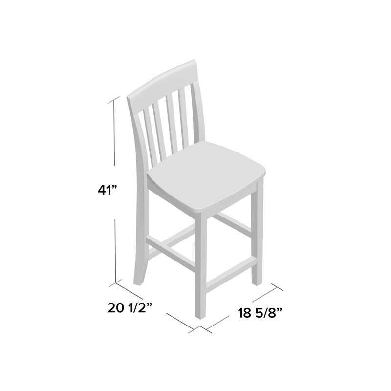 Depali Solid Wood Counter Stool, Counter Stool (24" Seat Height)