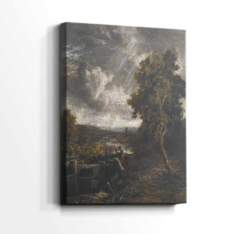 East Bergholt - Lock on Stour (The Lock) - Toile tendue avec châssis par John Constable, 40 po x 60 po
