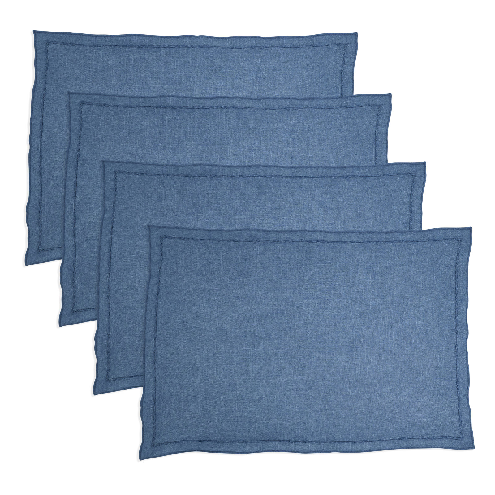 Stonewashed Linen Placemat, Navy