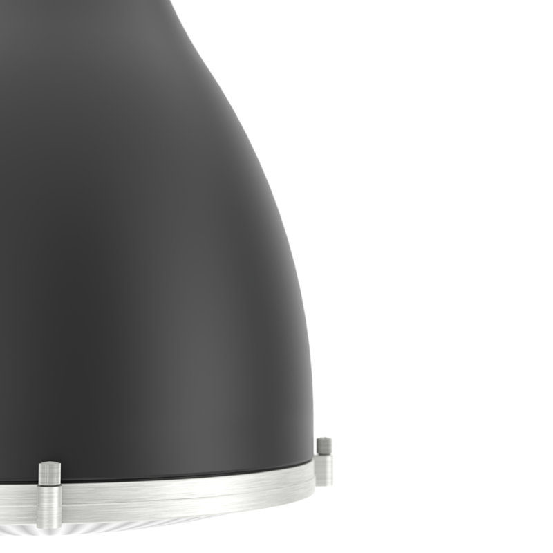 Bluff View 3 - Light Dome Pendant, Flat Matte Black, Medium, 3 Lights