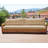 Crelake 107'' Wide Rectangular Teak Patio Sofa with Sunbrella® Cushions-283519362