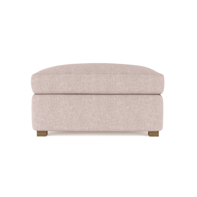 Repose-pieds Madison, Peluche velours rosé, Patiné