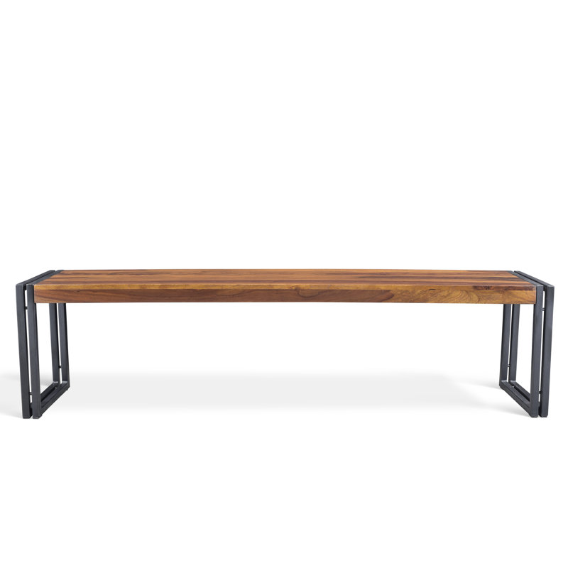 Banc en bois Leah, Bois de sheesham, H 17,5 po x l 50 po x p 15,75 po