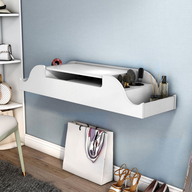 Meuble-lavabo mural de 47,24 po de largeur Mierkush, Blanc