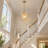 1 - Light Modern Pendant with Amber Glass Shade