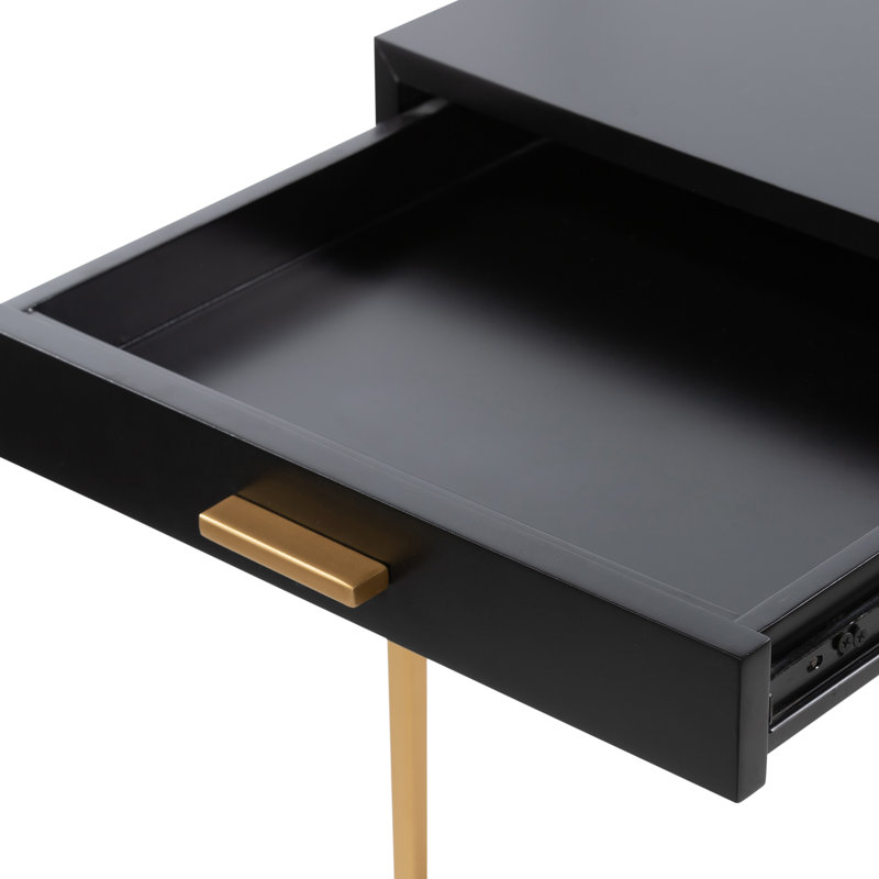Hermes 45cm W Bedside Table, Black