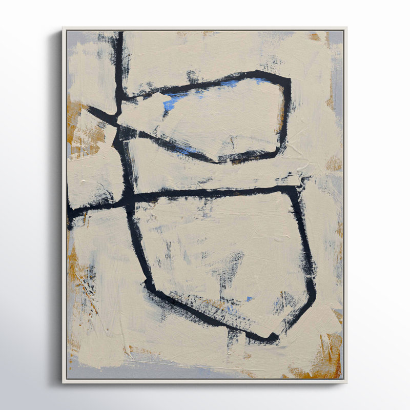 Twisted 5 by Jacques Pilon - Framed Wall Art, 20" W x 25" H, White Framed Canvas