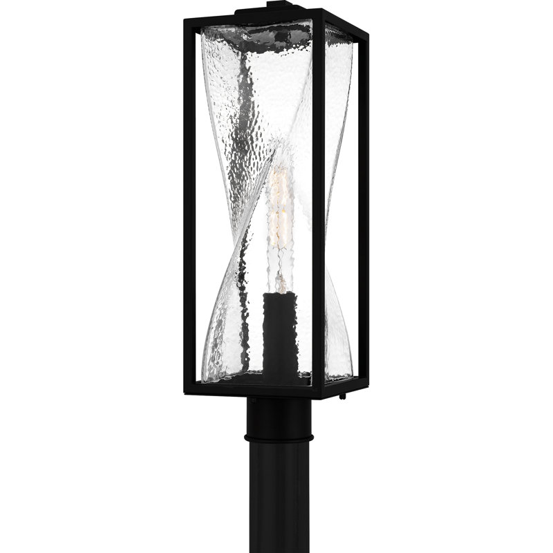 Lampadaire d'extérieur noir mat 1 lumière Kennell