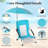 1 PCS Portable Beach Umbrella Chair with Hexagonal Parasol Comfy Armrest Breathable Seat Blue-340132791-340132784