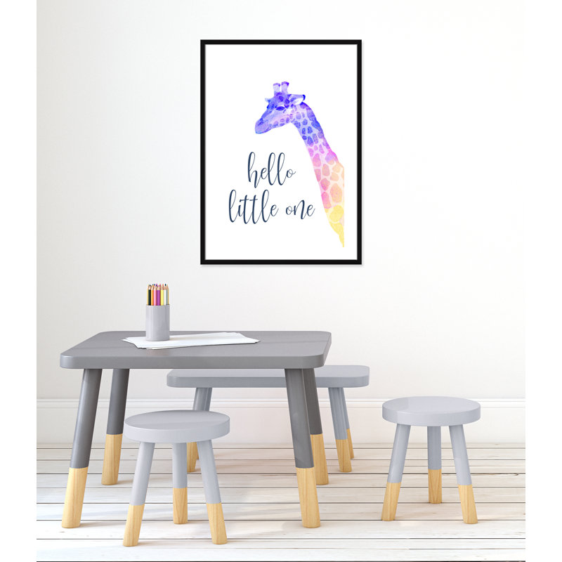 Hello Little One, art encadré, H 35,5 po x l 25,5 po x P 1,19 po, Cadre noir