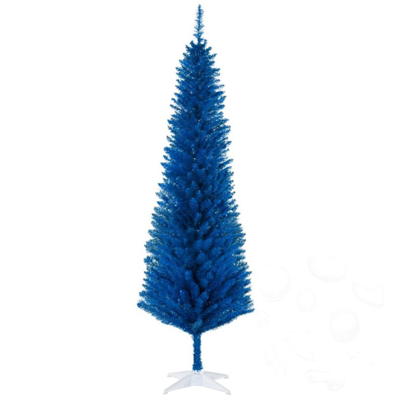 Arbre de Noël crayon bleu 6 pi, Bleu, H 6 pi