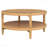 Maple Brown Round Solid Wood Coffee Table