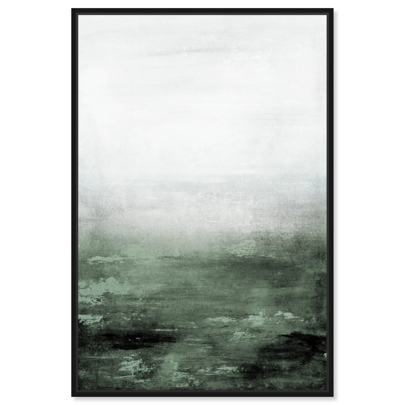Minimalist Brush Troke Botanical Forest Canvas by Oliver Gal, Black Floater Framed, 37" H x 25" W x 1.75" D