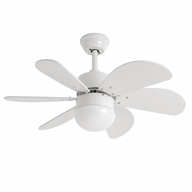 Alisha-Ann 75cm Ceiling Fan with Light Kit, White