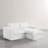 Boneless 3 - Piece Upholstered Chenille Modular Sectional Sofa with Removable Ottoman– Fully Compressed, No Assembly Required-1815073925