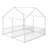 Metal House Platform Bed with Open Concept Design-128993120