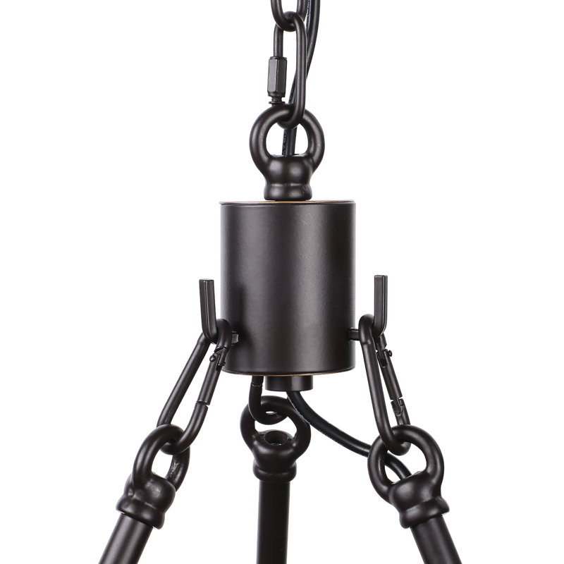 6-Light Dimmable Crystal Chandelier