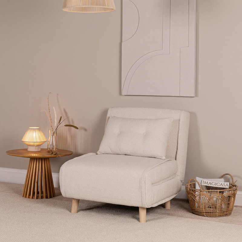 Trahan Fold Out Futon, 83cm H X 76cm W X 90cm D, Beige
