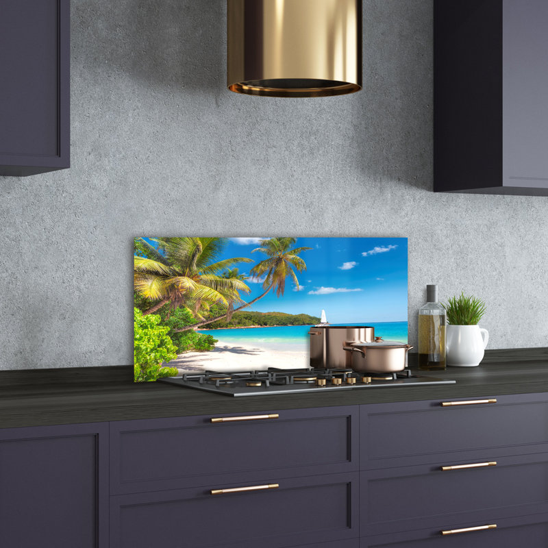 Moody 50cm W x 100cm L Glass Peel and Stick Panel