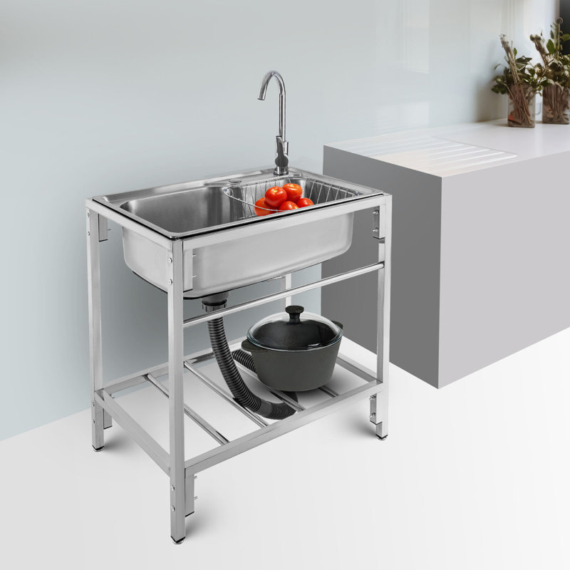 Station de lavage des mains autoportante avec robinet L 26,7 po x l 17,3 po