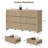 Allete 55.2"W Modern Fluted Panel 6-Drawer Dresser-501954574