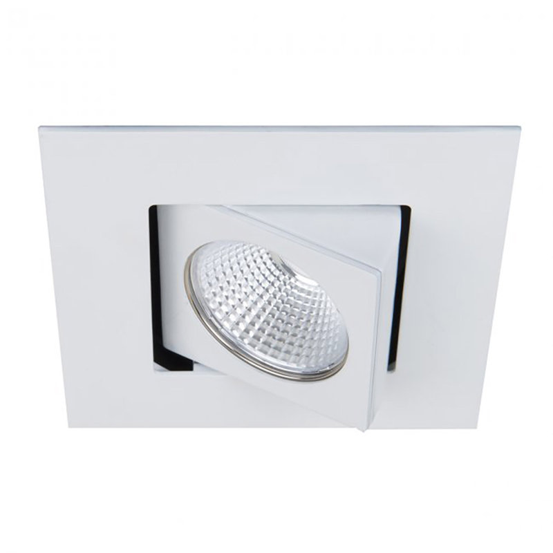Garniture encastrée carrée réglable Oculux à DEL 3,5 po, 2700 K, 50 °, Blanc
