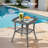 5 - Person Outdoor Conversation Set, Wicker Patio Sofa & Swivel Chair Set with Cushions-1155655768