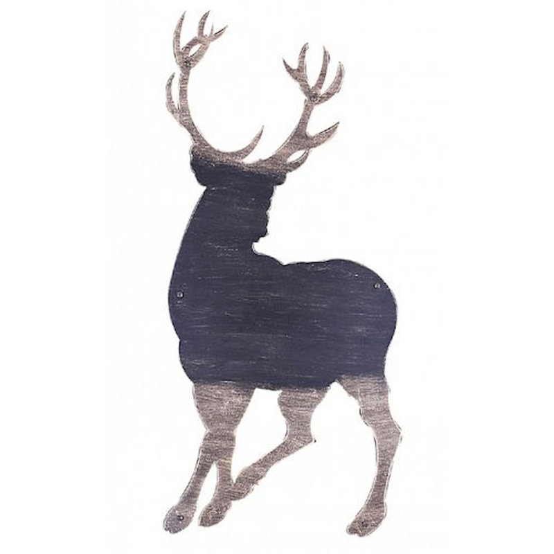 Décoration murale en forme de cerf en métal