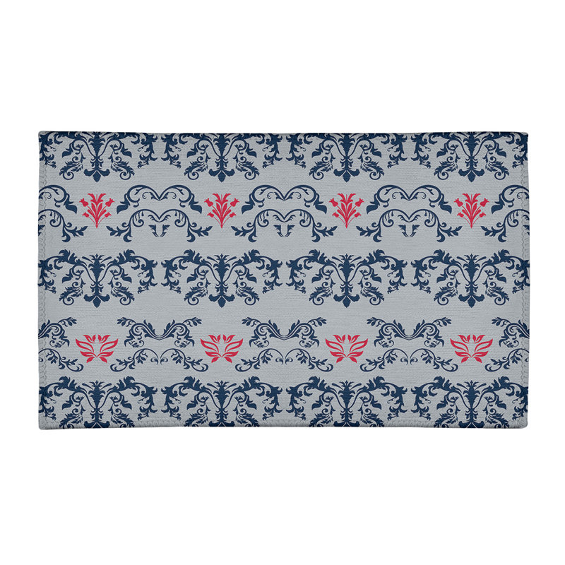 Damask Indoor Rug, Rectangle 2' x 3'
