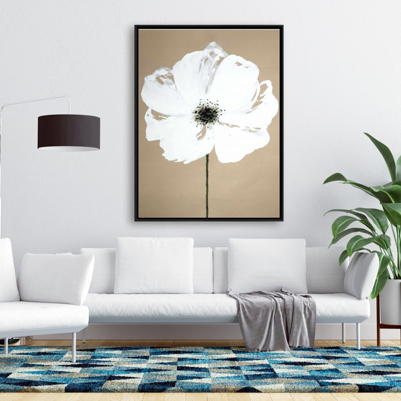 Abstract Color Splash Flower Print On Canvas