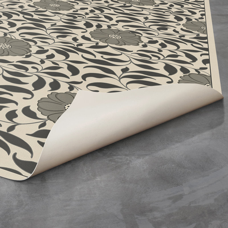 Healdsburg Vinyl Floral Indoor Rug, Runner 2'6" x 8'