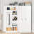 36 Inch Wide Metal Nordman Storage Cabinets with Lock and Adjustable Shelves(72'' H X 36'' W X 18'' D), White-813876210-813876208