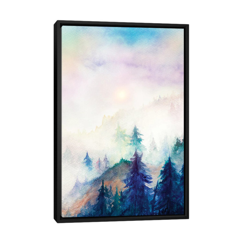 "Into The Mist" par Marco Gonzalez - impression sur toile tendue, H 26 po x l 18 po x P 1,5 po, Toile avec cadre noir