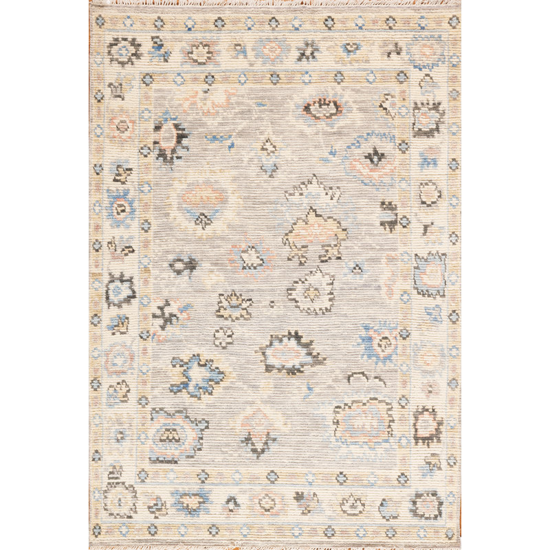 Cascade Hand Knotted Wool Area Rug, Rectangle 5' x 7'