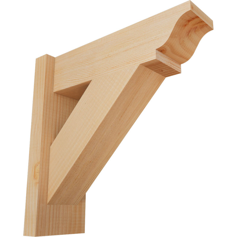 Persienne traditionnelle en bois rustique, Sapin Douglas de 5 1/2 po (lisse), P 16 po x H 16 po