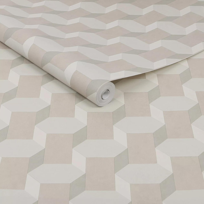 Sublime Vintage Geometrics Wallpaper, Grey