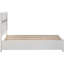 Lit de rangement simple blanc, idéal pour divers styles de décoration de chambre à coucher, avec compartiments, look propre et polyvalent, fabriqué en stratifié de papier de bois massif, lit de 49,91 pouces de hauteur avec fonction,