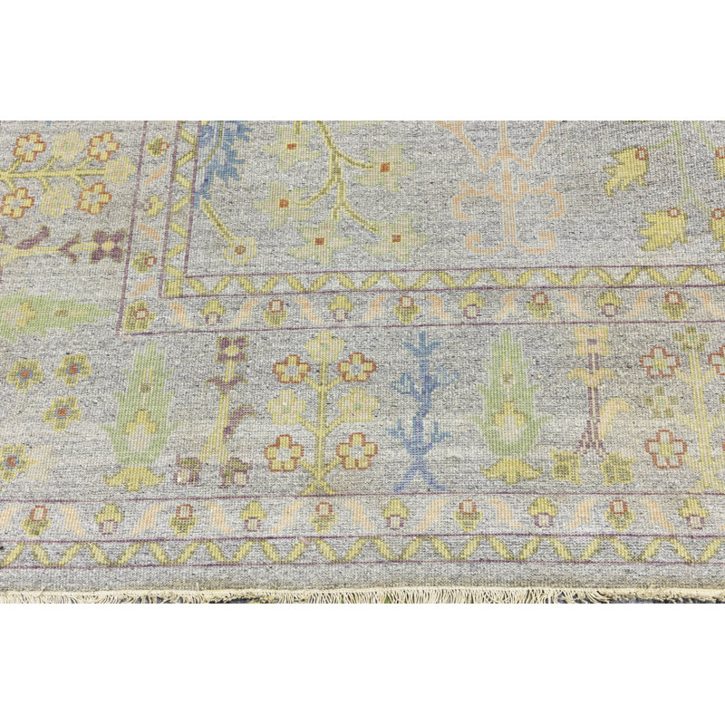 Tapis de couloir oriental Oushak Chobi, Rectangle 8 pi 9 po x 11 pi 10 po 