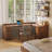 70.87"Walnut L-Shaped Solid Wood with 6 drawers desk-108958867-108958866