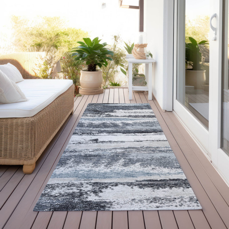 Tapis rectangulaire Aleighna avec envers antidérapant, Tapis de couloir 2 pi 3 po x 7 pi 6 po