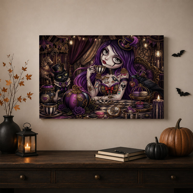 Art mural sur toile Steampunk, 12"H x 18"W
