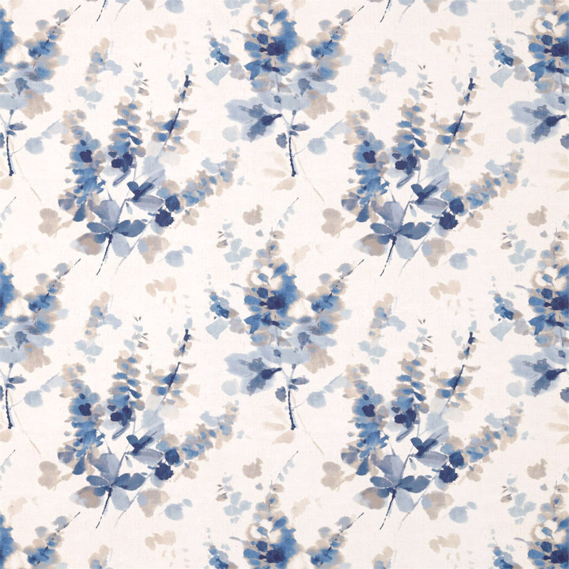 Delphiniums Fabric, Indigo