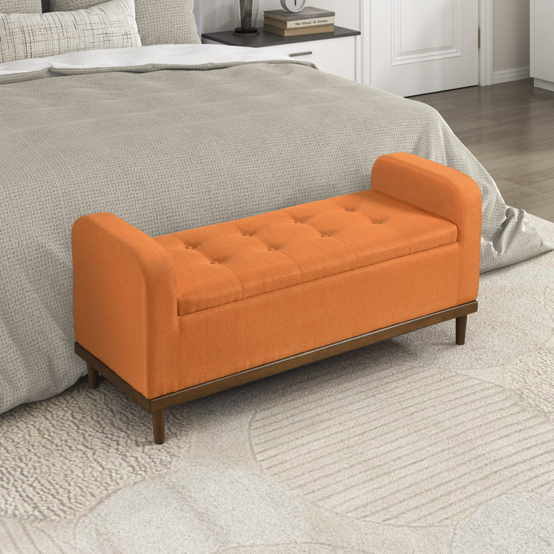 Banc de rangement 50 po Prea, Orange