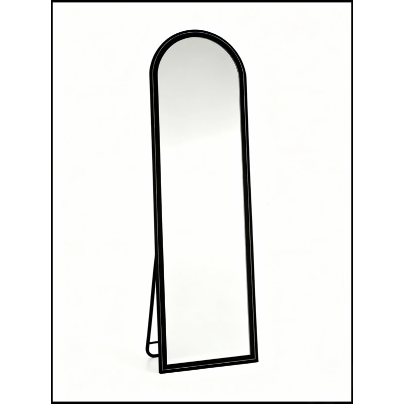 Full Length Mirror 63X20 Inch, Free Standing Or Wall Mounted With Adjustable U-Bracket And Stepless Brightness Control