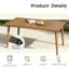 Ensemble de salle à manger en aluminium brun 7 pièces avec table rectangulaire, 6 chaises pivotantes et coussins gris clair Michael-122874535-122874537