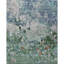 Wildflowers Hand-Tufted Recycled Polyester Indoor/Outdoor Blue Area Rug-1208957177