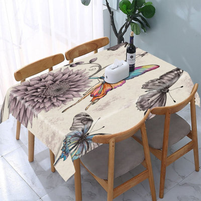 Nappe rétro 60 pi x 86 po à motif floral Vintage