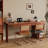 Reddish brown Rectangular Solid Wood with 3 drawers writing desk-816650757